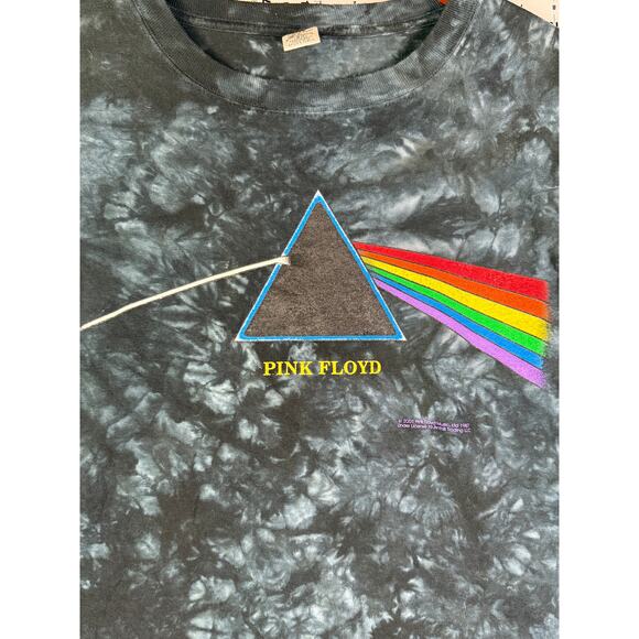 Pink Floyd Dark Side Of The Moon‎ Hand Dyed by Sundog Tye Die Unisex 2X 2001 VTG - Picture 2 of 7